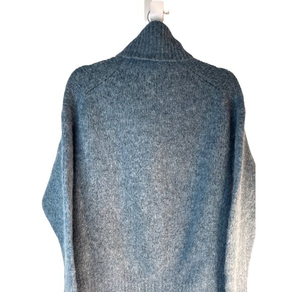 ZARA Smokey Blue Medium Turtleneck Sweater Acrylic Wool Alpaca Blend Soft Cozy - Picture 11 of 14